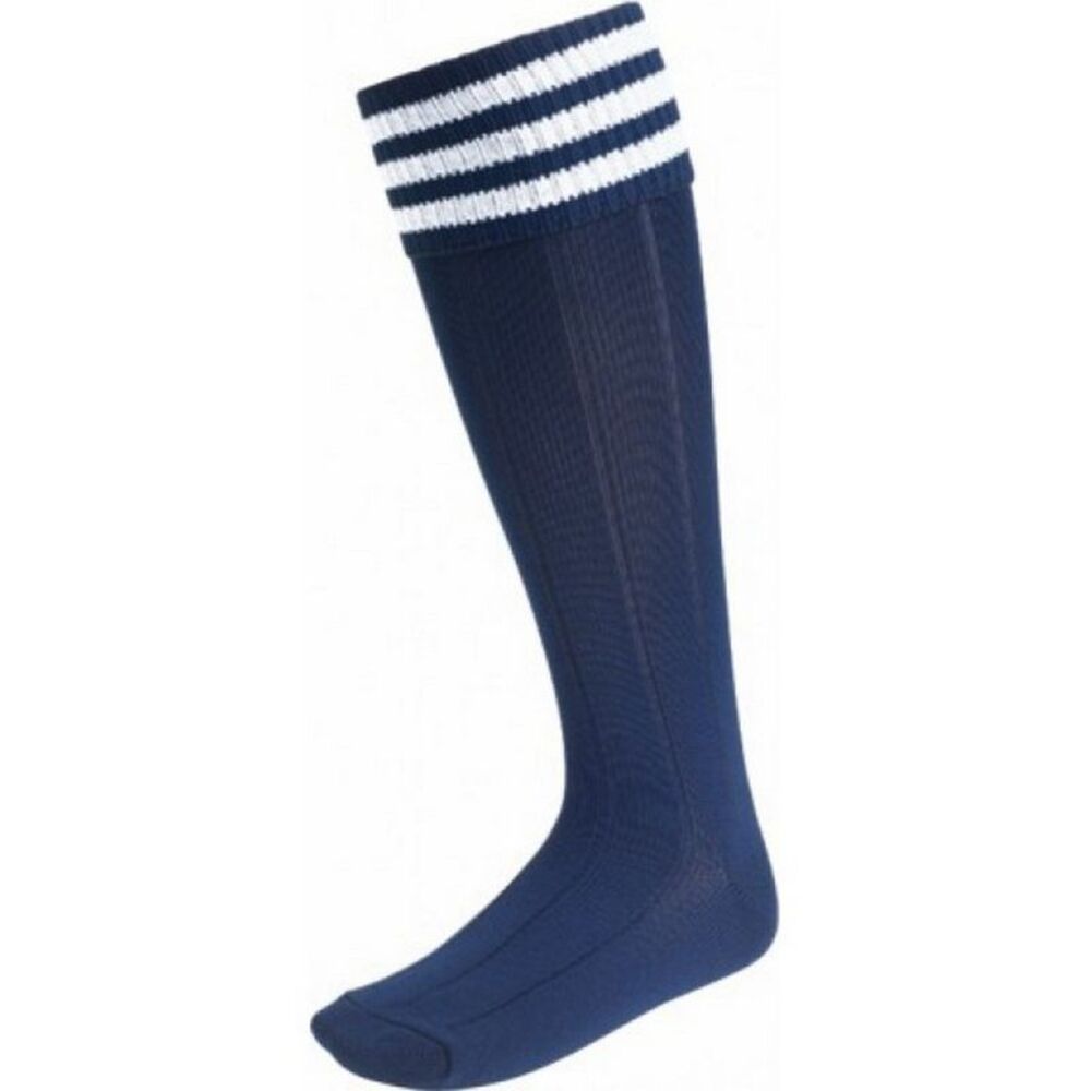Euro Childrens/Kids Stripe Detail Football Socks / Navy/White